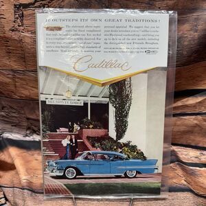 Vtg 1958 Cadillac Del Monte Lodge Print Ad Original Eldorado Fleetwood Travilla